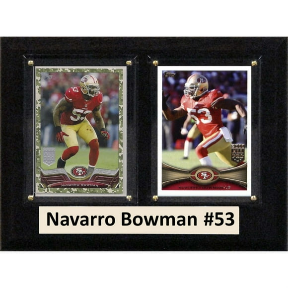 C&I Collectables 68BOWMAN2C NFL 6"X8" Navarro Bowman San Francisco 49ers Two Card Plaque