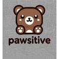 thumbnail image 4 of Pawsitive Bear Youth Heather Gray Crew Neck Short Sleeve Tee-Small, 4 of 4