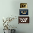 thumbnail image 4 of Signs ByLITA Classic Framed, Electric Gate Do Not Push Sign (Black Gold) - Large, 4 of 6