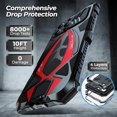 thumbnail image 5 of LUPHIE For iPhone 16 Pro Max Case Sports Car Design Shockproof Metal+TPU Phone Cover with Screen Pro, 5 of 5