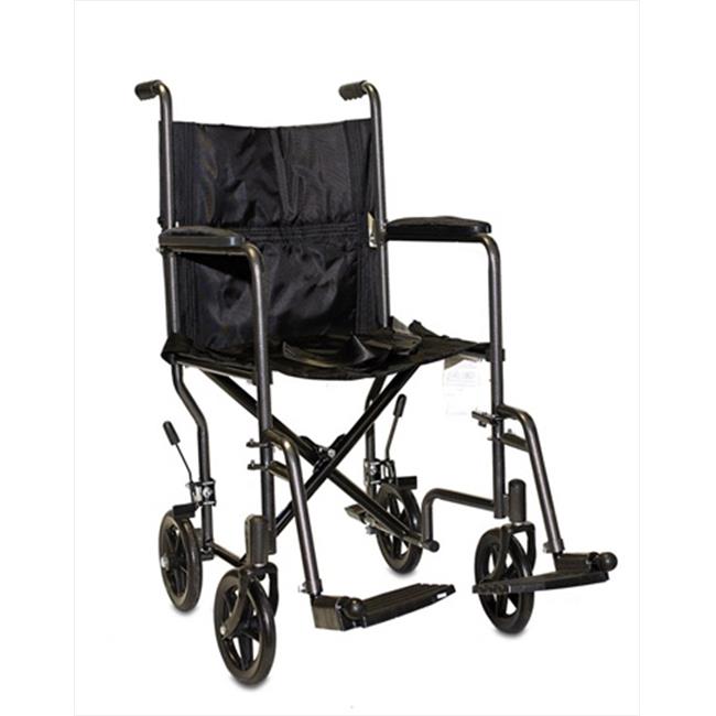 ProBasics 0005 17 in. Steel Transport Chair With Seat Belts