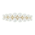 thumbnail image 5 of Unique Bargains 1 Pc Hair Clips Grace Side Princess Pearl Spring Clip Hairdo Clip Gold Tone White, 5 of 5