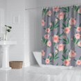 thumbnail image 2 of Waterproof Pink Peony Flowers with Leaves Shower Curtain 72x72 Inch Boho Style Polyester Unique Shower Curtain for Bathroom Hotel Home Decor with 12 Plastic Hooks, 2 of 5
