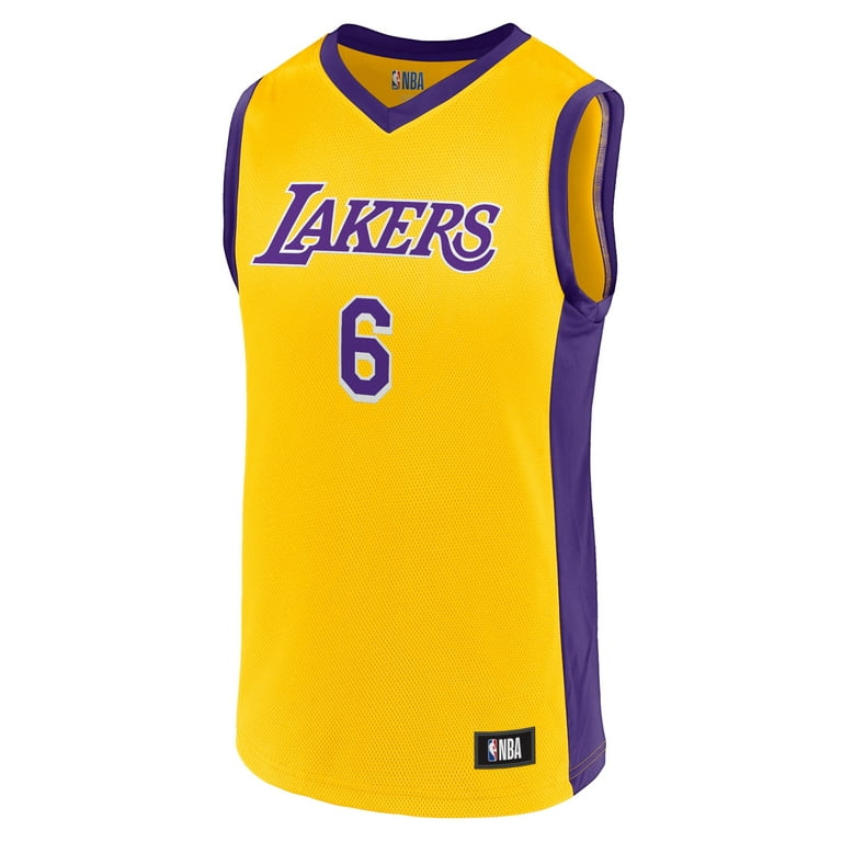 Men's Fanatics Branded LeBron James Gold Los Angeles Lakers Team