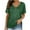 Green, variant on RYRJJ Womens Summer T Shirts Short Sleeve V Neck Basic Tops with Side Shirring Ruched Loose Fit Blouse Shirts(Black,L)