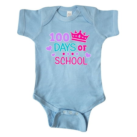 

Inktastic 100 Days of School in Pink and Purple with Crown Gift Baby Girl Bodysuit