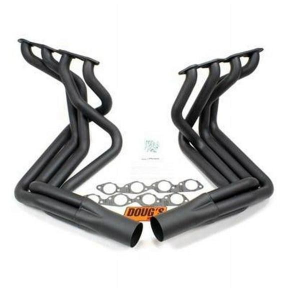 D381-B Big Block Chevy Side Mount Headers - Black - 63-82 Vette