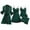 Dark Green, variant on Women's Sexy 4-Piece Set - Suspender With Chest Pad Bathrobe & Nightgown, Black, L