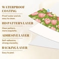 thumbnail image 6 of Sage Green Peel and Stick Wallpaper Pink Tulip Floral Green Soft Green Leaves Petals Wall Mural 23.6in x 9.8ft Self Adhesive Removable Wall Paper Renter Friendly Wallpaper for Girls Bedroom, 6 of 8