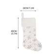 thumbnail image 3 of Fiudx Ofertas relámpago 2 piezas de decoración navideña, medias navideñas grandes, bordado navideño, copo de nieve, regalo, colgante de media, 3 of 5