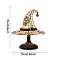 thumbnail image 4 of Clearance Witch Hat Lamp, Early Halloween Decorations Indoor Stained Glass Resin Wizard Hat Light Gothic Table Lamp Spooky Decorative Standing Lights Haunted Wiccan Gifts for Halloween, Bedroom(D), 4 of 8