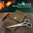 thumbnail image 4 of Striking viking beard and mustache scissors stainless steel grooming set with comb and pouch, 4 of 8
