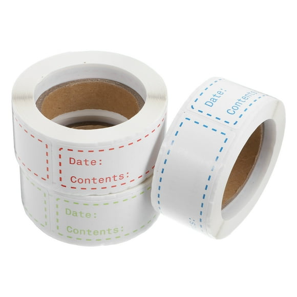 3 Rolls of Removable Freezer Labels Food Labels Note Marking Label Stickers Label Stickers for Kitchen