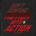thumbnail image 2 of Men's The Flash Don't Confuse Quote  Graphic Tee Black Large, 2 of 5