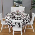thumbnail image 2 of Pink Leopard Butterfly Pattern Round Tablecloth 60"x60",Wrinkle Wipeable Table Cloth for Kitchen Dining Room Picnic Patio Party, 2 of 6