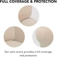 thumbnail image 3 of Funda de sofá superelástica para silla, funda de sofá suave antideslizante de licra, protector de muebles lavable con espuma antideslizante y base elástica para niños y mascotas, 3 of 8