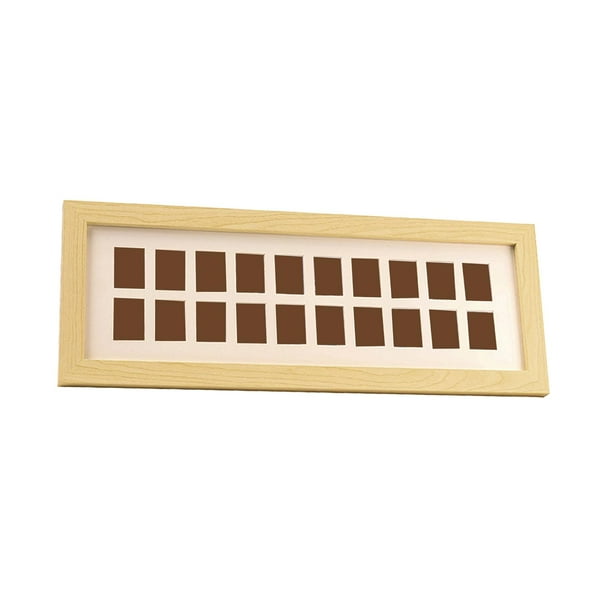 Vitrina transparente con marco para fotos, ideal como regalo para decoración del hogar o para la oficina. Madera de doble hilera