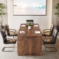 thumbnail image 3 of Tribesigns 78.74-inch Extra Long Conference Table, Large Meeting Table with Spacious Worktop, for Office Conference Room, Easy Assembly, Walnut Brown, 3 of 8