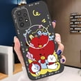 thumbnail image 1 of Para Samsung Galaxy S22 Ultra S21 FE A33 A53 A73 A03S M32 M22 Moda BTS De Dibujos Animados Borde Cuadrado Cubierta Len Funda Protectora Con Anillo De Dedo, 1 of 4