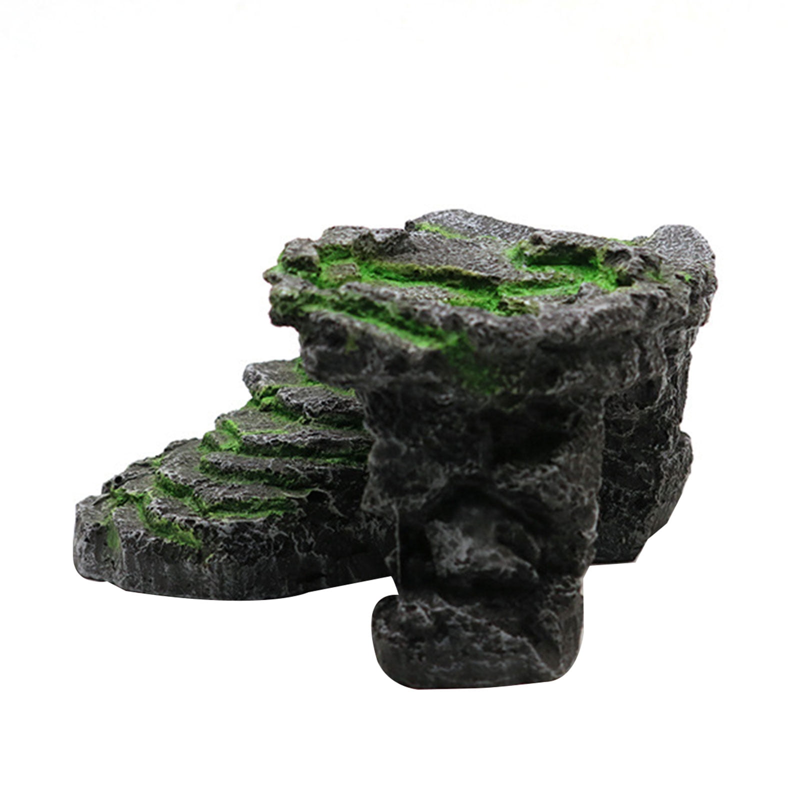 Resin Turtle Basking Platform Bridge Resting Hide Cave Reptiles Tanks Decoration Resin Landscape Rock Cave