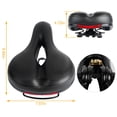thumbnail image 2 of Comfort Bike Seat for Women Men TeqHome Bicycle Saddle Replacement with Dual Shock Absorbing Springs Reflective Strip Universal fit for Bike Standard Seat Black Red, 2 of 12