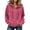 Hot Pink, variant on Black Hoodie Hzzrkos Women's Solid Color Casual Corduroy Zipper Long Beard Hooded Jacket Top Black,Light Blue,White,Hot Pink,Dark Gray,Khaki,Army Green S,M,L,XL,XXL,XXXL