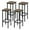 Brown, variant on Giantex Metal Bar Stools, Backless Barstools w/Footrest, Industrial  Breakfast Bar Dining Chairs, Gray