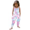 thumbnail image 3 of MIASHUI Girl's Tie Dye Sleeveless Rompers Summer Casual Beach Jumpsuit,Pink,3-4 Years, 3 of 4