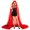 Red, variant on FASHOFT Women's Bridal Halloween Costumes Long Hooded Cape Cloak Cosplay Shawl Wedding Party Stage Performance Elegant Dress Up Halloween Costume One Size