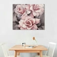 thumbnail image 2 of PRATYUS Canvas Wall Art Picture 20x16in for Living Room Bedroom Fall Decor Grey Pink Rose Wall Art 20x16in, 2 of 3