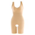 thumbnail image 1 of Mono moldeador de talla grande Body que adelgaza el abdomen Traje moldeador de cuerpo Pantalones con frunces en el pecho y frunces abiertos, 1 of 6