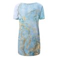 thumbnail image 4 of Pompotops Blouse d'Été pour Femmes Col Rond Ample Manches Courtes Imprimé Décontracté Liquidation, 4 of 5