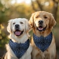thumbnail image 2 of Dog Bandana 2 Pack,Dark Blue Christmas Snowflake Pattern Bandanas for Dogs,Cat Bandana,Small/ Large Dog Bandana 2 Size,Dog Bandanas Girl Boy, 2 of 6
