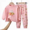 thumbnail image 4 of HCNTES Baby Girl Clothes Fall Winter Toddler Girl Clothes Kid Fall Outfit Ruffle Sleeve Shirt Top Floral Pants Clothing Set, 4 of 4