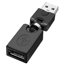 Black USB 2.0 Male To Female 360 Degree Rotation Angle Extension Adapter