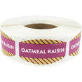 thumbnail image 1 of Oatmeal Rasin Grocery Store Food Labels .75 x 1.375 Inch Oval Shape 500 Total Adhesive Stickers, 1 of 3