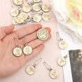 thumbnail image 3 of 1box 18Pcs Knitting Stitch Marker Mushroom Pattern Removable Wood Locking Stitch Markers with Safety Pin for DIY Weaving Crochet Handmade Craft Jewelry Making Charms 2inch Old Lace, 3 of 7