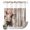 Brown, variant on No Hook Shower Curtain, Spring Cow Floral Shower Curtains for Bathroom with See Through Top Window, Vintage Brown Wooden Farmhouse Waterproof & Washable Bath Curtain 66"x72"