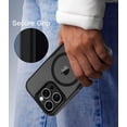 thumbnail image 7 of for iPhone 16 Pro Case, Compatible with MagSafe, Translucent Matte Shockproof Anti-Slip Anti-Fingerprint Pocket-Friendly Phone Case Cover - Black, 7 of 7