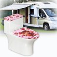 thumbnail image 5 of HELLHERO Little Cow Rose Adjustable Toilet Lid Seat Cover Set Soft Universal Stretchy Fabric Toilet Top Cover Stretch Indoor Home Dust-Proof 17"x21", 5 of 7