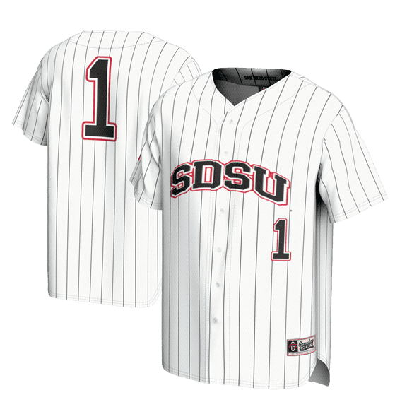 Men's GameDay Greats #1 White San Diego State Aztecs Lightweight Baseball Fashion Jersey