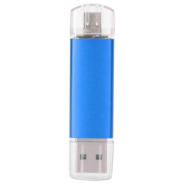 Unidad flash USB 2 en 1 OTG USB 2.0 U Disk Memory Stick de alta capacidad para almacenamiento de datos azul de 128 GB