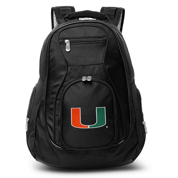MOJO Black Miami Hurricanes 19'' Laptop Travel Backpack