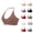 Brown, variant on Halter Racerback Bras for Women Adjustable Stretchy Seamless Wireless Plus Size Bralettes Everyday Bra