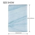 thumbnail image 3 of Rateoe Light Blue Marble Pattern Passport Holder Wallet Leather Mulit-purpose Travel Wallet Credit Cards Case ,Passport Cover for Women Men-6.5 in, 3 of 5
