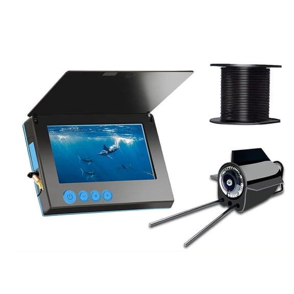 4.3/5 Inch HD Ice Fishing Camera Waterproof 12pcs Infrared Lights with 220° Wide View for Ice Lake Sea Boat Fishing ,Essential Tool for Anglers