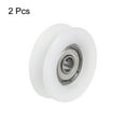 thumbnail image 3 of 2 Pack U Type Groove Pulley Nylon Coated Roller Bearing 5x28x9mm U Groove Guide Wheel for Doors Window, 3 of 5