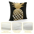 thumbnail image 4 of HENGT  Pineapple Pillow Covers Summer Beach Decorative Throw Pillow Case Gold Pineapple in Black White Stripes Pillow Case Square Cushion Cover for Sofa Bedroom, 4 of 5