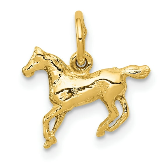 Finest Gold 14K Yellow Gold Polished Horse Charm
