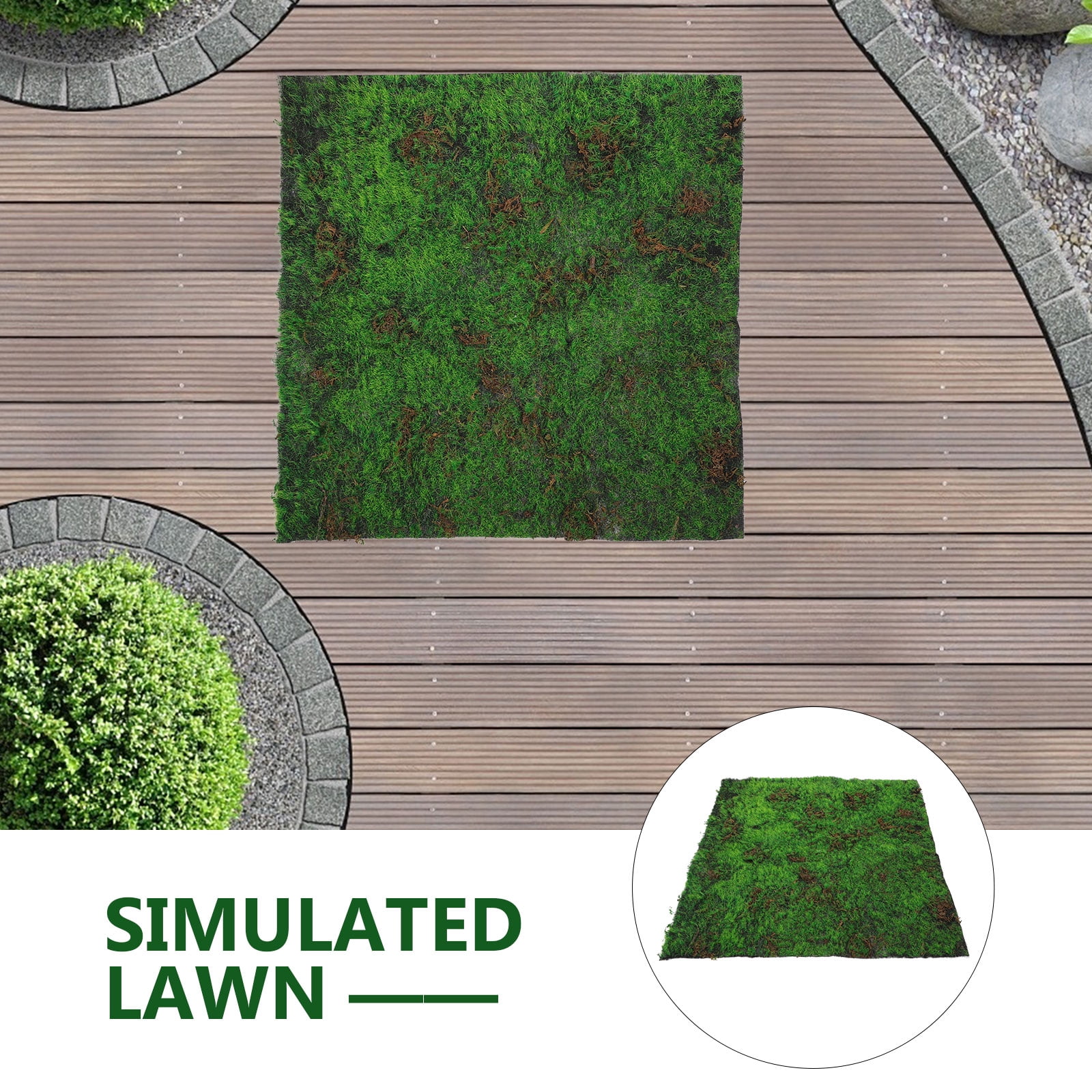 HEMOTON Artificial Moss Turf Lifelike Green Plants Decor for Home Decor Made with Premium Plastic